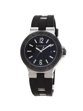 Bvlgari Diagono Date Watch SS Rubber Ceramic
